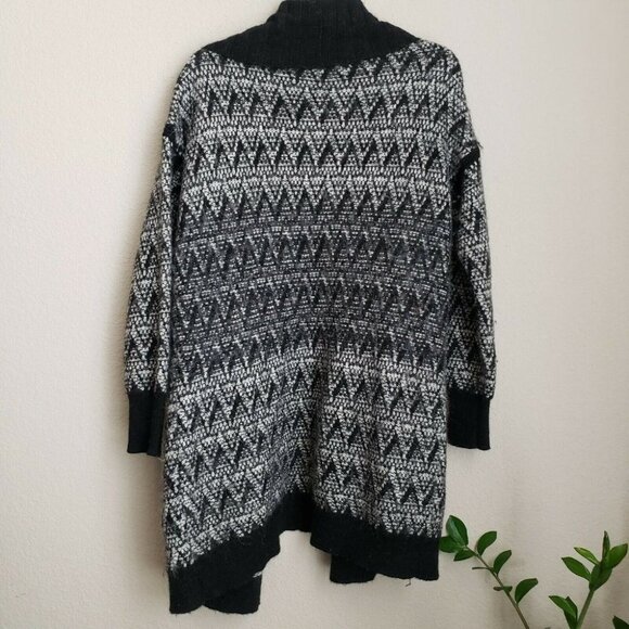 Cynthia Rowley M Alpaca Wool Knee Length Open Front Cardigan Sweater Oversized - Picture 4 of 12